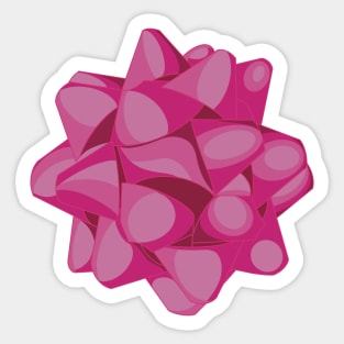 Pink ribbon bow for wrapping gifts Sticker